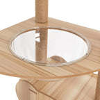 54in Cat Tree, Cat Tower for Indoor Cats, Cat Tree Tower with Scratching Post, Cat Condo, Space Capsules and Play Balls, Multi-Level Cat Climbing Tower for Large Cat, Load to 33 Lbs