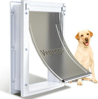 Dog Door Doggy Door Easy Install - Wood & PVC Doors & Walls，Dgooie Free Movement &Strong Magnetic Auto-Close & Sliding Lock,Telescoping Frame,10 1/8" x 15 3/4" for Large Dogs Up to 100 lb