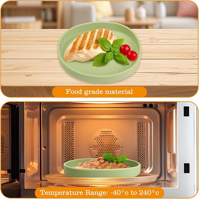 BNOSDM Silicone Dog Food Plate Shallow Dog Bowl Flat Cat Dish 1 Pack Small Puppy Plates for Small Dogs and Cats Whisker Fatigue Pet Feeding Bowls for Dry and Wet Food (Light Grey)