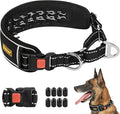 Mayerzon Martingale Dog Collar No Pull for Large Medium Dogs, Adjustable Neoprene Walking Collar for Pitbull German Shepherd Rottweiler, Reflective Anti Pull Design for Training Hiking(M, Black)