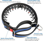 Mayerzon Martingale Collar for Dogs, No Pull Dog Collar with Reflective Strip for Small Medium Large Dogs, Anti Pulling Dog Collar with Buckle for Walking Training, Safe for Night Walk(Blue, M)