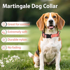 Martingale Collar for Dogs with Quick Release Buckle, Reflective Soft Padded & Escape Proof, Adjustable Nylon Dog Collars for Training & Daily Walking (Neon Pink,XS)