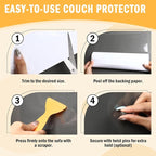 20 PCS Anti-Cat Scratch Furniture Protector with Pins, Designed for Leather Furniture, Anti Scratch Cat Couch Protector from Cats Claws with Scissors and Scraper, Cats Scratch Deterrent for Furnitures