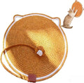 Cotton Rope Cat Scratcher Pad, Round Horizontal 43cm Indoor Cat Scratcher Pad, Cat Furniture Protection Pad Suitable for Floor Wall Sofa Carpet Sofa (Brown)