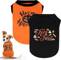 KOOLTAIL Dog Halloween Shirts, 2 Pack Soft & Lightweight Dog Shirts for Small Medium Dogs, Pet Sleeveless Vest Costume with Cute Printing for Boy Girl Puppy Cats