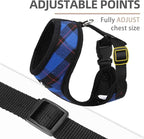 PUPTECK Soft Mesh Dog Harness and Leash Set Pet Puppy Cat Comfort Padded Vest No Pull Harnesses, Navy Blue, S