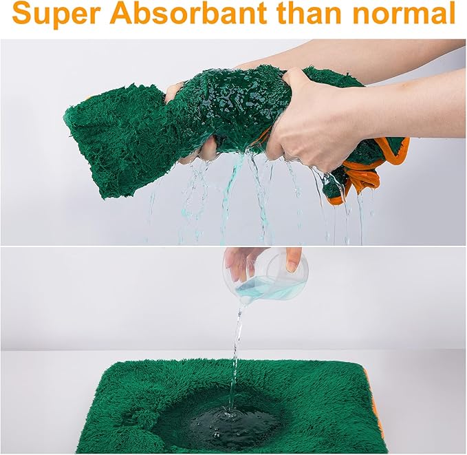 Bienbee Dog Bathrobe, Quick Drying Super Absorbent Dog Robes for After Bath, Warm Keeping Dogs Towel, Dogs Bath Supplies, Dark Green XXL