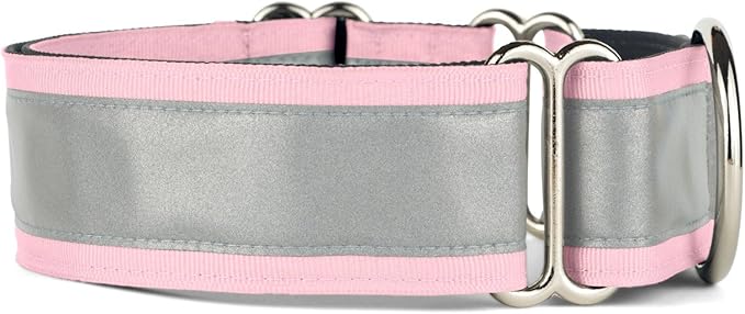 If It Barks - 1.5" Reflective Martingale Collar for Dogs - Adjustable - Made in USA - Strong, Durable, and Comfy - Ideal for Training - Suitable for Most Breeds - Medium, Pink
