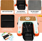 FBSPORT Inflatable Dog Boat Ramp Floating Dock Water Ladder for Pool, Boat, Non-Slip EVA Floating Ladder Pool Ramp for Dog Up to 220 LBs, Safe & Easy Access