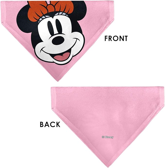 Disney Pet Bandana Minnie Mouse Smiling Face Close Up Pink Slip On Collar Bandana Only