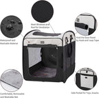 DONORO Dog Kennels and Crates for Medium Dogs, Portable Pop Up Indoor Pet Cage with Sturdy Wire Frame, Collapsible Travel Crate Soft Sided Cat Bag Escape Proof (Black, 28.0" L x 18.0" W x 22.0" H)