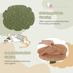 Tangkula Plant Cat Tree, 60 Inch Green Aesthetic Cat Tower with Sisal Scratching Posts, Artificial Leaves, Perch, Hammock, Self Groomer, Rope, Pompom Ball, Cute Cat Tree Tower for Indoor Cats