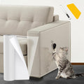 Cat Scratch Furniture Protector, Cat Scratching Mat, Trimmable Self-Adhesive Cats Claws Scratch Pads, DIY Carpet Mat Replacement for Cats Tree, Cats Wall Shelves (Transparent, 12x196.8in)