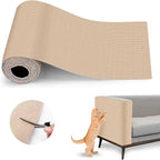 Cat Scratch Mat,Furniture Protector, 39.3"x15.8" Trimmable Self-Adhesive Cats Scratch Carpet, DIY Climb Cat Scratch Mat for Couch Furniture or Wall Protector (Beige)