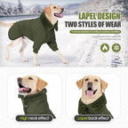 Warm Coat With Double Zipper, Winter Clothes for Small Medium Large Dogs, Turtleneck Puffer Jacket, Two Legs Cold Weather Coats, Wind & Waterproof Winter Jacket