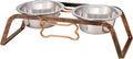 Loving Pets Elevated Dog Bowls – Raised Stainless Steel Dog Bowls with Steel Stand – Non-Skid, No Spill Feeder for Small, Medium & Large Dogs – Easy to Clean, Durable Raised Dog Feeding Station