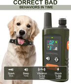 Dog Training Collar with Remote Control, 3500FT Dog Shock Collar for Small Medium Large Dogs, IPX7 Waterproof, 4 Training Modes