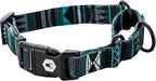 Wolfgang Heavy Duty Martingale Dog Collar with Quick Release Nylon Buckle for Walking & Training, WesternSky Print, Small