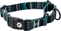 Wolfgang Heavy Duty Martingale Dog Collar with Quick Release Nylon Buckle for Walking & Training, WesternSky Print, Medium