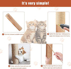 Sisal Rope 1/4 Inch, 295FT/90M Sisal Rope for Cat Scratcher, Ideal for Replace Scratching Post, Repair Cat Tree, DIY Projects