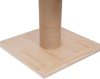 Tall Cat Tree, 5 Tier Floor to Ceiling Cat Tower, Adjustable Height (100''-104'') Cat Climbing Pole, Wood Cat Climbing Tower with Cat Scratching Post and Cages