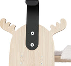 4-Tier Door Hanging Cat Tree, 67 Inch Vertical Climbing Frame with Scratching Posts & Cat Bed, Multi-Level Solid Wood Board for Kittens Jumping & Playing