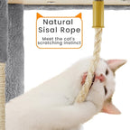 Yaheetech XL Cat Tree, 72in Multi-Level Cat Tower with 2 Cozy Caves, 3 Soft Perches, Scratching Posts, Board, and Dangling Ball, Pet Furniture Play House for Kittens/Cats, Light Gray
