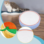 Cat Scratcher Bed Lounge Round Anti Slip Bottom 40cm Mat Cat Scratch Pad for Indoor Cats to Play, Rest, Grind Kitten Training, Blueberry