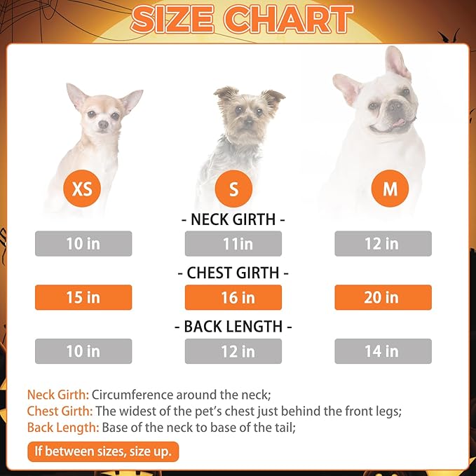 KOOLTAIL Dog Halloween Shirts, 2 Pack Soft & Lightweight Dog Shirts for Small Medium Dogs, Pet Sleeveless Vest Costume with Cute Printing for Boy Girl Puppy Cats