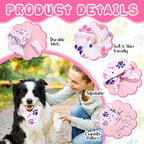 Reginary 120 Pcs Paw Bone Print Dog Bandanas Bulk Dog Bows Set Bow Ties Cat Scarf Colorful Washable Triangle Pet Kerchief Cute Bib for Summer Small Medium Large Pets Grooming Accessories Costume