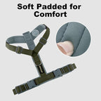 Plutus Pet No Pull Dog Harness, Adjustable Nylon Harness with Soft Padding, Reflective and Heavy Duty Dog Harness for Small, Medium, Large Dogs(Ranger Green, XS)