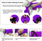 Doglay Dog Jacket Waterproof Dog Coat with Harness Built in, Christmas Puppy Winter Coat Reflective Turtleneck Puffer Snow Jackets for Small Medium Large Dogs