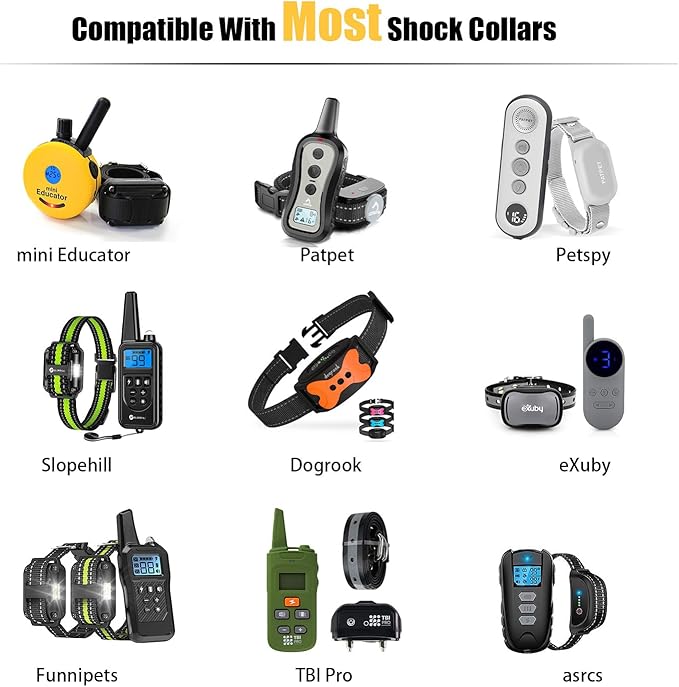 Shock Collar Charger Replacement Compatible with Bousnic, Mini Educator, Dogrook, Slopehill, Patpet, Petspy, 11-in-1 Collar USB Charging Cable for E Collar, Bark Collar and Other Training Systems