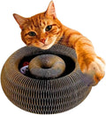 Cat Scratcher, Organ Cat Scratching Board with Ball Interactive Cats Toys, Modern Cats Scratcher Cardboard for Indoor Foldable Toy (1pcs)