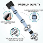 Dog Bells to Go Outside Dog Door Bell Premium Quality Buckle Adjustable Dog Bell Dog Attached to doorknob or Anywhere Near The Door, Length and Height Adjustable