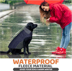 Winter Dog Coat 100% Waterproof Thicken Pet Jacket for Lab Pitbull Doberman Standard Poodle,German Sheperd Large Bread Dog(Navy,3XL)
