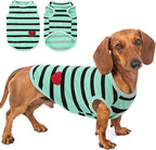 Dog Shirts for Medium Dogs, Striped T-Shirts Pets Vest Pet Apparel Tee Shirts Dog Tank Top Spring Summer Suitable for Chihuahua French Bulldog Bichon Shih Tzu
