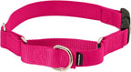 PetSafe Adjustable Martingale Collar - Improves Leash Manners - Escape Prevention - Gentle Behavior Training - Durable Nylon - Alternative to Choke Collar - Medium 3/4" - Raspberry Pink