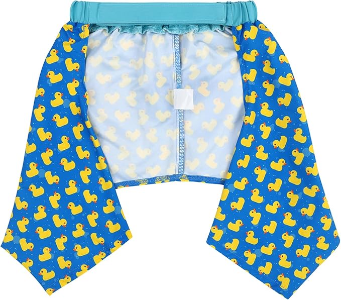 HDE Dog Swim Trunks Hawaiian Board Shorts Beach Pool Swimsuit for XS to XXL Dogs Rubber Ducks - S