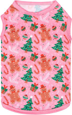 CuteBone Dog Christmas Shirts 2-Pack Soft Pet Clothes Breathable Summer Vest for Small Puppy and Stretchy Cat Apparel 2BX16XL