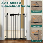 TSAYAWA 62.2"-71.65" Extra Wide Auto Closing Baby Safety Gate for Stairs & Doorways, Pressure Mounted No Drill Pet Gate with Walk-Through Door - Heavy Duty Childproof Gate for Toddlers, Kids, Dogs
