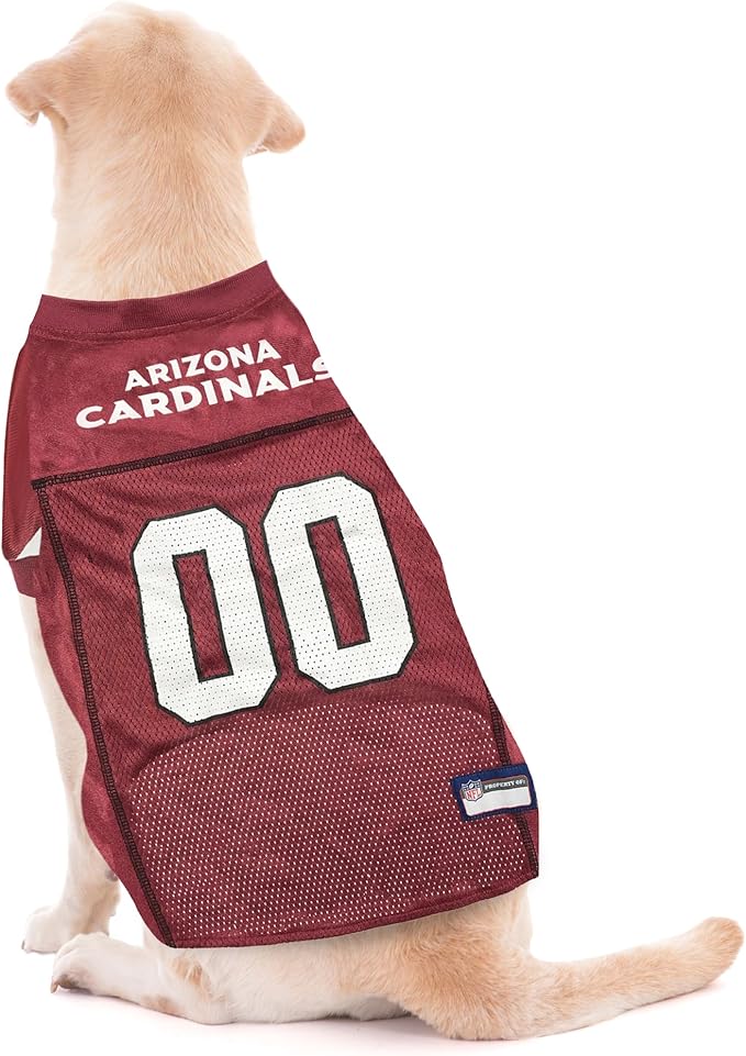 Pets First NFL Arizona Cardinals Dog Jersey, Size X-Small, Football Shirt Costume for Pet, Dog Sports T-Shirt, NFL Team Clothing for Cats, Licensed Pet Apparel Available in 7 Sizes and 32 Teams