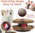 Kitty Curlz, Kitty Curlz Cat Toy - Magic Organ Cat Scratching Board, Snufflepaw Accordion for Cats, Interactive Scratch Pad, Foldable Accordion Cats Toy, Recyclable Cat Scratcher with Ball (1Pcs)