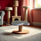 Cat Scratching Board Premium Scratch Textures Cardboard Anti-Scratch Stress Relieve Indeformable Fish Self-Adhesive Cat Scratching Board 28×15×2.5 cm