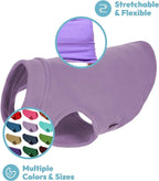 Gooby - Stretch Fleece Vest, Pullover Fleece Vest Jacket Sweater for Dogs, Violet, X-Large Length (16")