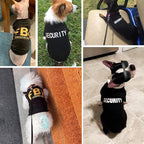 Dog Shirts 4 Pack Cat Apparel Costumes for Cosplay，BreathablePet T-Shirts，Summer Clothes K9 Security Boss FBI Vest for Dogs Puppy Boy Girl (XS, Black)
