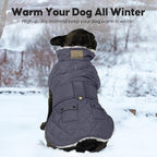 KYEESE Dog Coat Warm Pet Winter Puffer Coat with Leash Hole Windproof Dog Coats for Small Dogs Waterproof Dogs Jacket with Fleece Lined Soft Pet Sweater for Cold Weather Thick Pets Clothes with Pocket