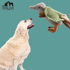 Hollypet Plush Dog Squeaky Toy Stuffed Armadillo Animal Pet Puppy Chew Toys with Clean Teeth for Small Medium Large All Breed Sizes Dogs, Cantaloupe Green, 14 in