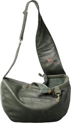 Noah & Paw Dog Sling Carrier for Small Dogs 5-18lb, Dog Sling for Small Dogs and Cats, Dog Carrier with Adjustable Padded Strap, Vegan Denim Lined with Fur, 3X Safety Features, Machine Washable
