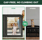 FXW AuraSpace Acrylic Indoor Dog Playpen for Medium Dogs, 35 Inch, 12 Panels, Black